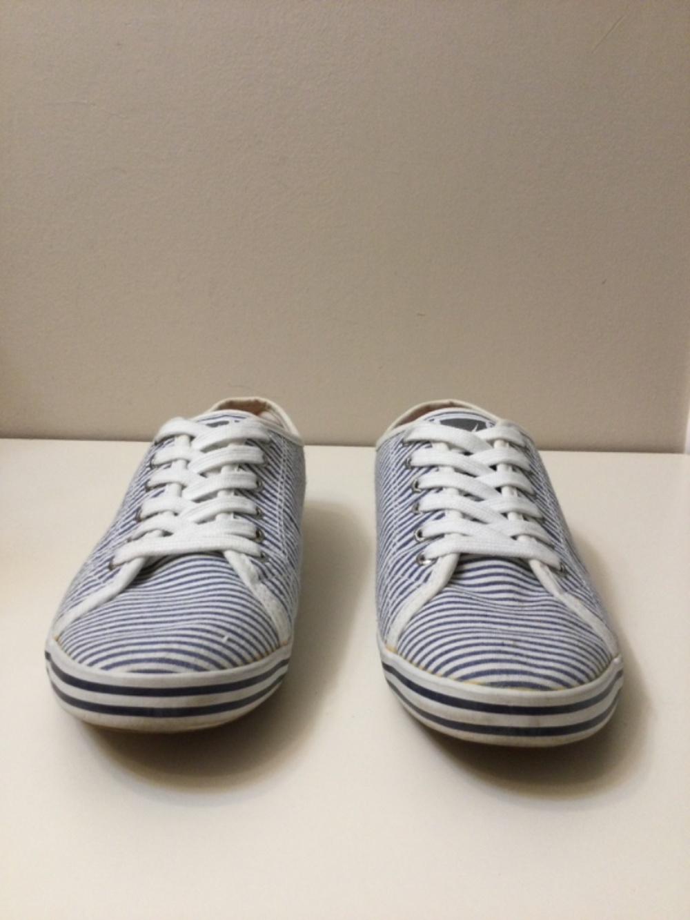 Nautica Lanyard Canvas Sneakers Women’s 7 US ( 38 EU) Blue White Striped Comfort - Picture 4 of 15